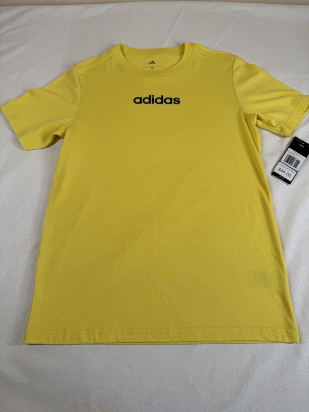 NWT Adidas Boys Logo Athletic Shirt Size Medium - Yellow